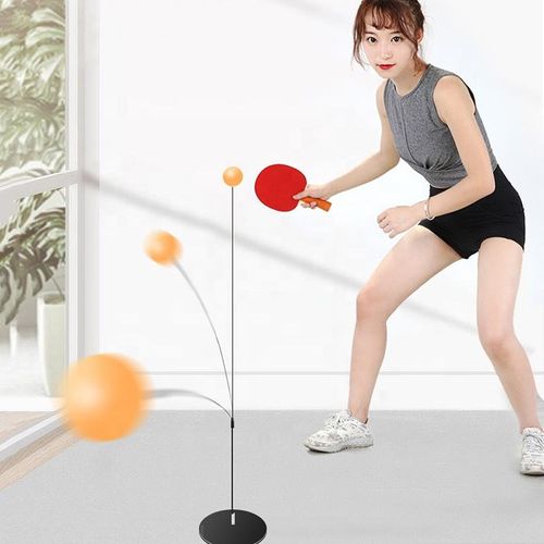 Portable Indoor Racket Game Soft Shaft Training Machine Elasticity Table Tennis Practice Trainer for Kids Adult