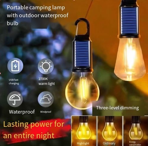 Solar outdoor camping atmosphere light, buy one and get one extra today