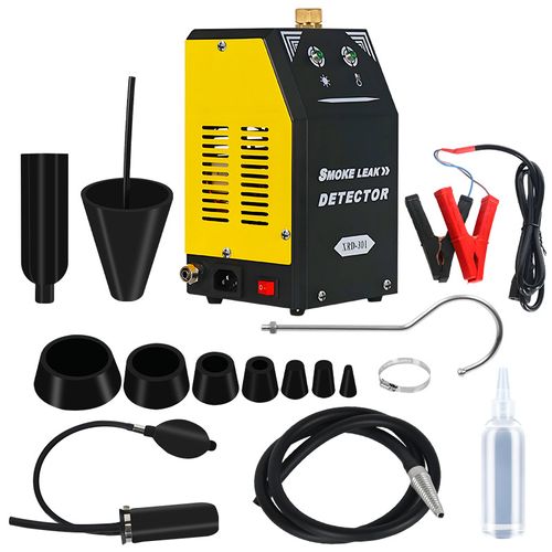 Automotive Smoke Leak Detector, Engine Intake Leak Tester, Exhaust Pipe & Pipeline Leak Test Tool. Detects leaks in intake system, exhaust pipe, vacuum line, fuel line and sealed interfaces. Visual smoke leak detection, no disassembly needed, quickly and accurately locates leaks, improves repair efficiency. Easy to operate, suitable for repair shops, 4S stores, tuning shops and personal use, professional auto testing tool, cross-border supply.