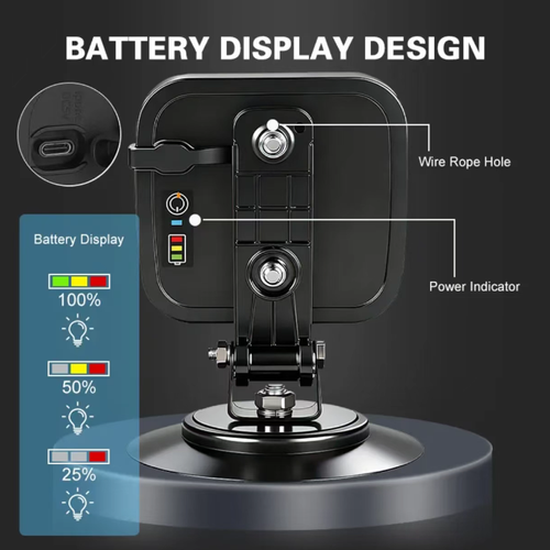 LED magnetic tail light, with 5 different light patterns covering all scenarios such as steering and braking, IP67 waterproof feature ensuring no damage from splashes. 9-hour long battery life + battery level display. Compatible installation methods for all vehicles. Can be adapted to campers, trucks, yachts without modifying the circuit. Provides clear signals for night travel, effectively ensuring safety.