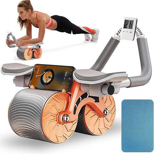 New Automatic Rebound Ab Roller Wheel with Elbow Support for Women & Men with Knee Mat & Timer