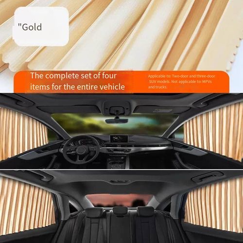 Car Window Curtain Privacy Sunshade Magnetic Side Window Shade for Car Interior Retractable Track