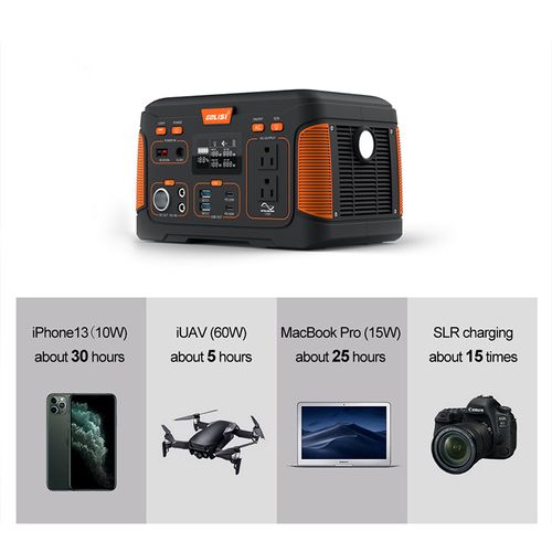 This Golisi portable energy storage power station is equipped with multiple interfaces such as AC, USB, and DC, allowing it to supply power to multiple devices simultaneously. It has a large-capacity battery and supports multiple charging modes. It also integrates LED emergency lighting. The device is portable and durable, making it a reliable power partner for outdoor travel and home emergencies.