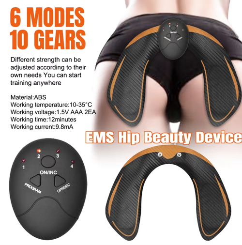 Sit and work on your perky derriere! Male and Female Hip Attachment Trainer EMS Micro Current Hip Muscles, 15 minutes 200 hip bridges. 6 modes with 10 levels suitable for beginners and experts. It fits well for both men and women, keeping the shape hidden when wearing pants without any embarrassment. Two weeks of hip elevation and plumpening - no need to go to the gym, just attach and achieve a tight and defined silhouette!