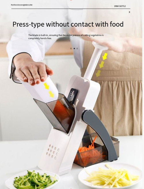 New Upgraded Convenient Manual Potato Slicer with Stainless Steel Blades