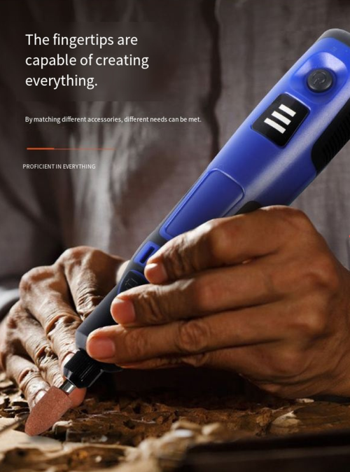 Multifunctional electric grinding machine, extremely practical! Excellent for grinding, polishing, engraving, drilling, and cutting. It can easily handle various manual tasks. Compact and easy to operate, it is an excellent tool for both hobbyists and professionals. Holding it in your hand feels like having the power of a creator. It's simply amazing!