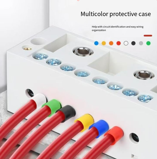 Insulated copper wire crimp terminal kit with 200 terminals and a pair of pliers