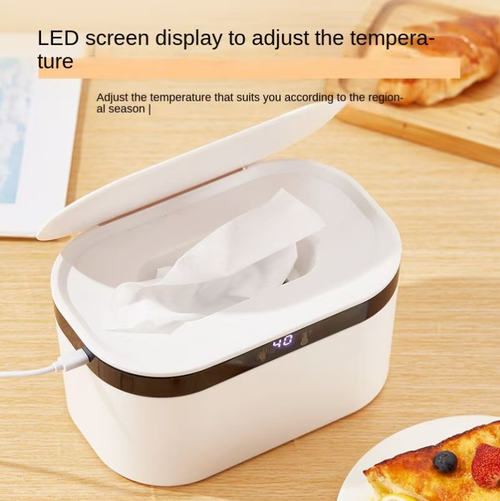 Portable Wet Tissue Warmer, Personal Care Electronic Heater, USB Car Portable Travel Moist Towel Warmer with Plug-in Power Supply