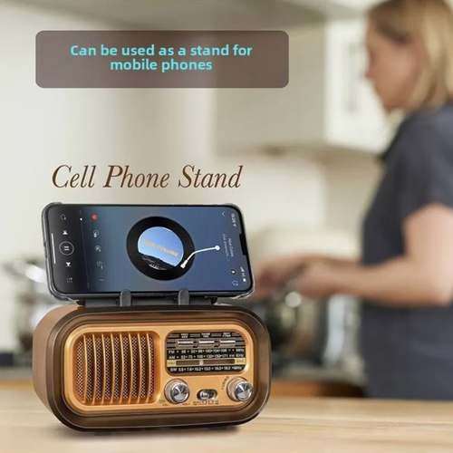 This solar multi-band emergency radio has a retro wooden appearance. It supports dual-device Bluetooth connection to create a stereo sound. It offers full-band radio reception + solar power , hand-crank , USB power supply for three types of power sources. In emergency situations, it can receive warnings. in daily use, it can be used as a Bluetooth speaker. It is small and portable, and is an audio equipment that combines both appearance and practicality!