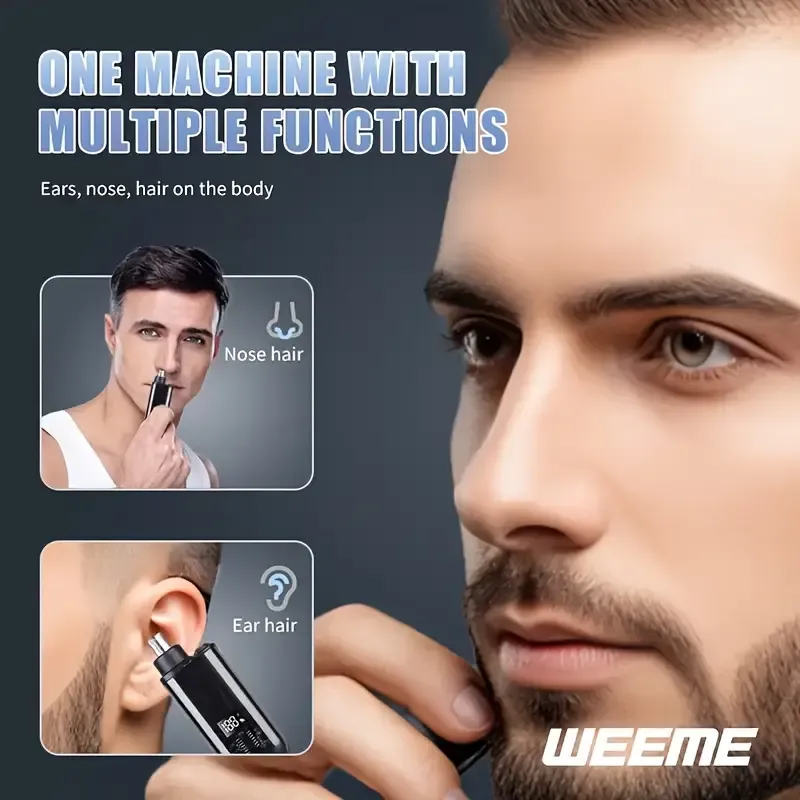 USB Rechargeable Mini Electric Nose Hair, Ear, Eyebrow Trimmer
