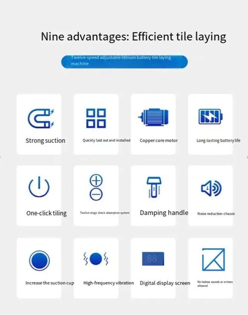 The world-famous lithium battery tile tiling machine is now on the market. Now it can lay 200 square meters of tiles a day. No need to bend down to knock or press hard. The machine will automatically vibrate and level the tiles when it is turned on, saving waist and energy. Say goodbye to empty drums and rework. The machine has high-frequency vibration, which can directly maximize the tile fit.