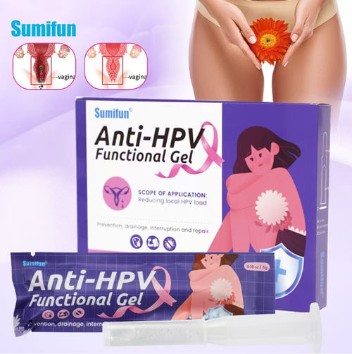 Anti-HPV Women's Private Care Gel. Order today and you'll receive 7 boxes, totaling 35 tubes. 7 boxes constitute one course of treatment. It can reduce the local HPV viral load and has functions such as prevention, drainage, blocking and repair. It enhances firmness and elasticity, ensures the private health of women, helps you regain confidence and vitality. Its packaging design is thoughtful and the use is convenient.