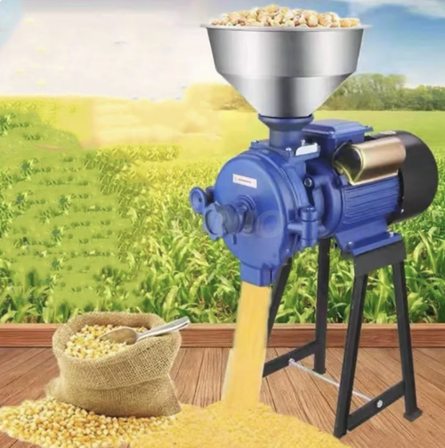 Dual-purpose dry and wet pulping and grinding machine, capable of grinding cereal flour and soybean milk and tofu pudding. The knob allows for free adjustment of fineness. The all-copper motor is equipped with a wear-resistant grinding disc. The machine has a stable and durable body, smooth feeding, easy cleaning, and is suitable for both household use and small-scale workshops for grinding and processing.