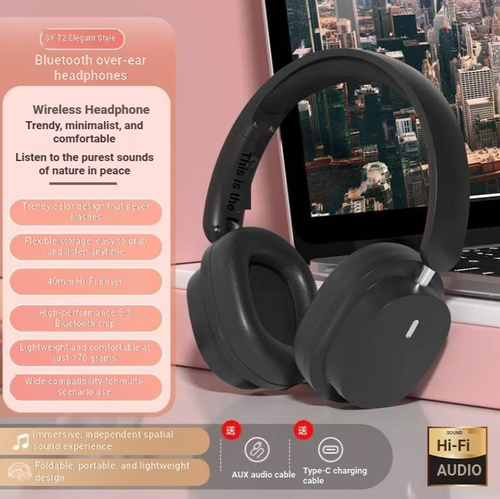 Wireless Bluetooth gaming headphones with noise reduction and built-in microphone, adjustable headrest, soft full-coverage ear cushions. Support both Bluetooth wireless and wired modes, long battery life, foldable for storage, suitable for listening to music, watching TV, and playing games with voice communication. Comfortable to wear. Meeting the needs of daily entertainment and voice communication, it is a good choice for daily audio and gaming relaxation.