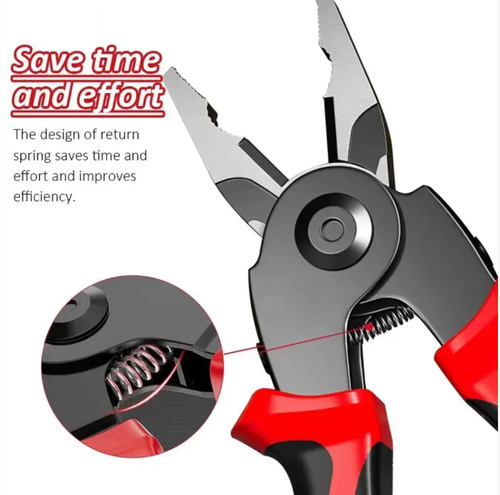 These five-in-one interchangeable-tip pliers can cut wire, strip, twist, crimp, and cut wire—all in one go. The precision-forged body cuts through thickened wire and easily unscrews stubborn screws, even with the added bonus of being deformed by force! Five sets of quick-detachable tips allow for instant swapping. Whether you're repairing appliances, modifying your car, or just doing everyday DIY, these pliers are perfect for any situation. No more searching through drawers for tools!