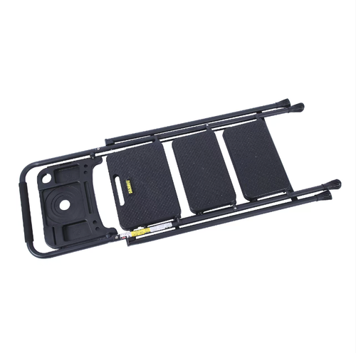 The household three-step folding ladder features a thick steel pipe triangular support structure that is stable. It comes with a tool tray for convenient operation. Anti-slip widened steps + anti-slip foot pads ensure safe climbing without slipping. It can be folded for storage without taking up space. It is a practical climbing tool for household tasks such as fetching items, cleaning, and maintenance.