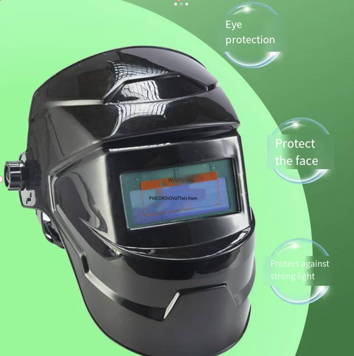 Fully automatic variable light head-mounted welding mask, thick reflective PC full-face protective shell, adjustable light intensity within seconds upon arc ignition, blocks welding strong ultraviolet rays, comes with 5 spare protective lenses, wide field of vision with no blind spots. Suitable for both argon arc welding and manual welding, fireproof against sparks and burns, safety protective gear for welders during construction.