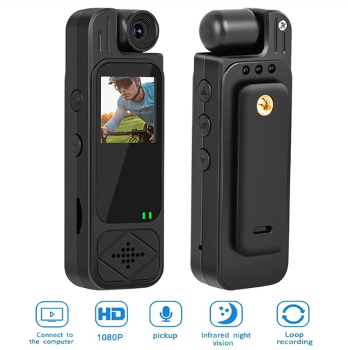 The portable video recorder is equipped with a 1.3-inch IPS screen, which is easy to operate. It supports high-definition video, audio recording and photo taking. The device is compact and portable, allowing you to record outdoor cycling, daily life, and work scenes at any time. It can easily capture every wonderful moment.