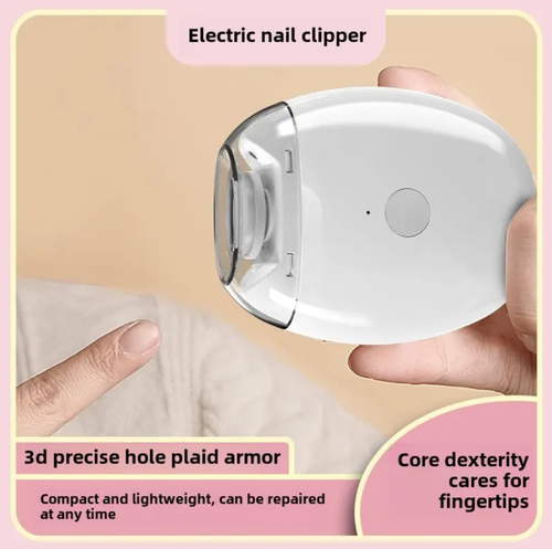 Portable electric nail clippers, nail grinder, USB charging, 3 adjustable speeds, easy to operate, LED light is clear at night, automatic nail grinder, say goodbye to flying nails