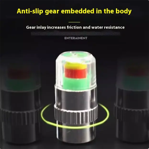 4pcs Car Tire Pressure Gauge Cap Sensor Indicator Tyre Cap Indicator Alert Air Pressure Gauge