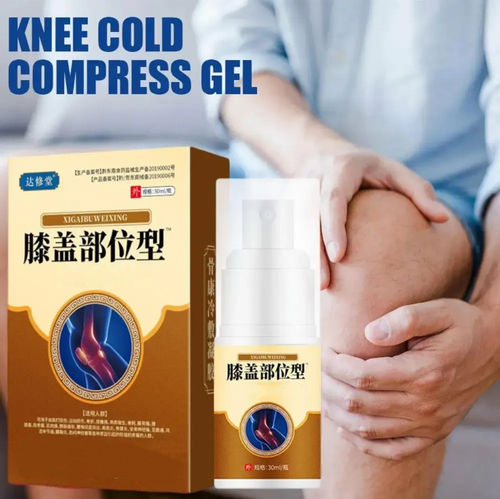 Knee area cold compress gel, combining physical cooling and herbal repair for dual effects! Order today and get 2 bottles. Just one spray can relieve knee pain, swelling, stiffness and strain, allowing the gel to penetrate the skin and repair the joints, ensuring you can walk and exercise without any worries about your knees.