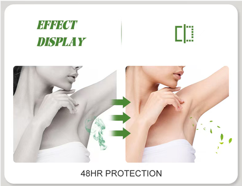 Ball-bearing design + refreshing texture, quickly absorbed, without leaving a greasy feeling. Provides up to 48 hours of long-lasting deodorizing effect. Order today and you will receive 2 bottles of medical-grade fragrance deodorant and antiperspirant, just a small tube is needed for convenient on-the-go use. Say goodbye to the embarrassing stickiness under the armpits. Enjoy a fresh and comfortable feeling all year round.