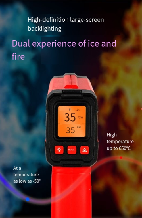 High-precision industrial infrared thermometer: Laser positioning, 0.5-second response time, efficient and precise temperature measurement, it is an excellent tool for temperature detection.