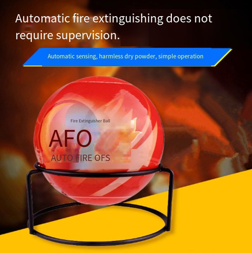 AFO Automatic Sensing Fire Extinguishing Ball. When exposed to fire, it automatically releases harmless dry powder within 3-5 seconds. It can protect multiple scenarios such as homes and offices for 24 hours. It is the intelligent terminator for fire outbreaks and helps you build a secure defense line!