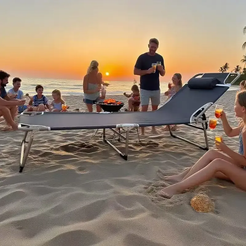 Who says outdoor rest is limited to hard surfaces? This folding bed completely changes your perception of outdoor sleeping. It unfolds flat in a second, withstands strong mountain winds, and can even support a 200-pound man. Whether on a mountaintop, by a stream, or at a campsite, you can relax more comfortably than in your own master bedroom!