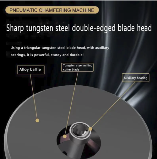 Pneumatic chamfering machine: A powerful tool for metal chamfering, with smooth and free of burrs processing. It supports straight, curved and arc chamfering, and precisely adapts to C angles and R angles. The compact body is easy to hold, equipped with a safety pressure plate switch and multiple adjustment settings. The operation is simple and efficient, making it the professional choice for metal processing chamfering.