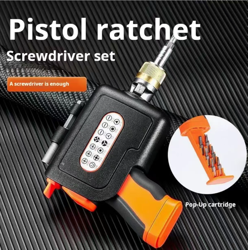 This set features a two-way ratchet mechanism and 180° adjustment. The chrome-vanadium steel bits are compatible with various screw specifications, and the built-in outward-retracting design is convenient. The ergonomic anti-slip handle is effortless and comfortable, allowing you to complete tasks efficiently, whether for home repairs, DIY assembly, or professional disassembly and assembly. It is an all-round power tool for disassembly and assembly scenarios.