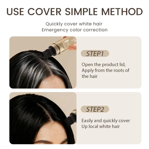 Order today and you will receive 4 small gold-tipped peptide hair styling pens. They have a golden handle with 10 teeth on it. They can fix gray hair and make the hair show its natural color. They have waterproof and sweat-proof functions, making the hair smooth. Just open the package and use it to style your hair. It only takes 2 minutes to cover both sides of your head. Store it in your pocket for emergencies!