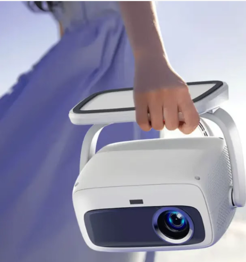 This compact pan-tilt projector is equipped with a 360° flexible pan-tilt base, allowing for free placement and suitable for various scenarios. It supports HDR10+, featuring clear and vivid picture quality. It also offers wireless projection and built-in speakers, catering to both home entertainment and mobile office needs. Compact and portable, it enables you to easily create an immersive large-screen experience.