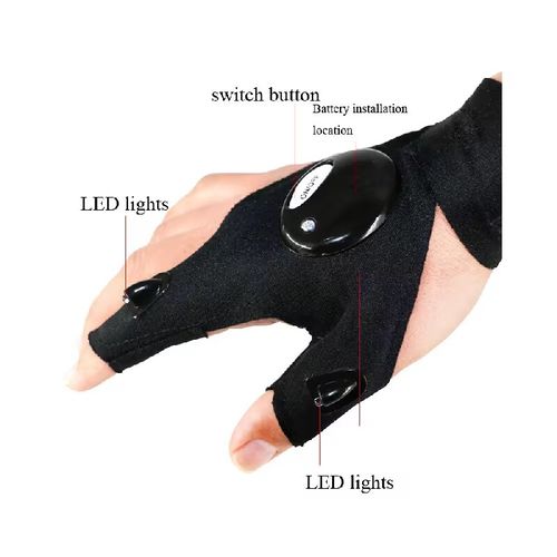 Multifunctional lighting gloves combine lighting with gloves, providing a comfortable wearing experience. The fingertip lighting function is like a mobile flashlight. During night fishing, they can free up hands to operate fishing gear. For outdoor maintenance, they can illuminate parts. For daily searching and emergency situations, they are also very useful. The battery life is reliable, and they can easily assist in various scenarios.