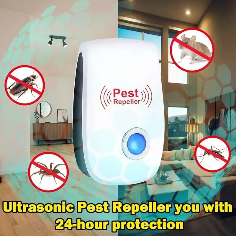 Sonic Technology Pest Repellent - Effectively controls indoor pests in homes, kitchens, offices, hotels and warehouses - repels mosquitoes and rats