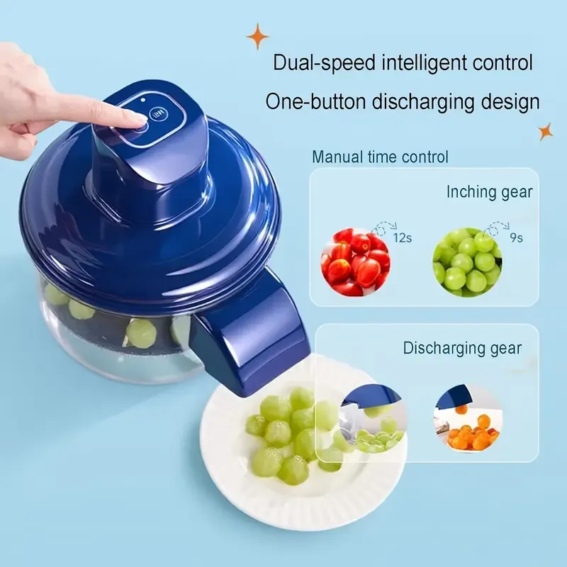 The electric peeler is equipped with a high-speed motor that rotates at 300 revolutions per second. It takes only 3 seconds to peel an apple and 1 minute to peel 5 potatoes. It is 20 times faster than manual peeling. You no longer have to rush before cooking.
