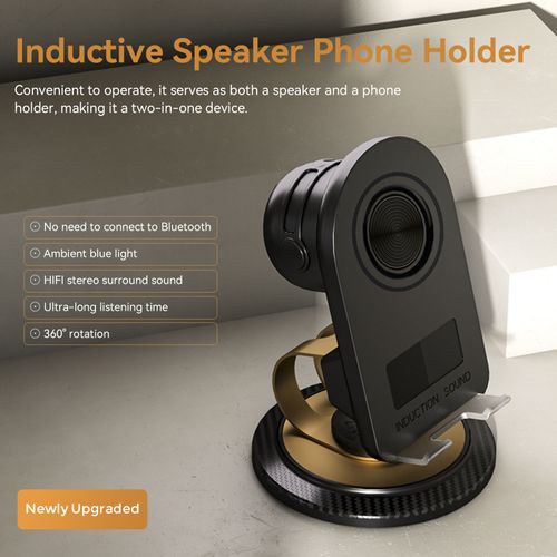 Smart sensor speaker phone holder without Bluetooth connection