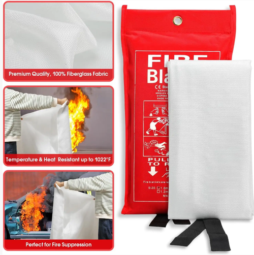 Special for Fire Rescue and Escape,Flame-retardant fire extinguishing blanket, made of glass fiber, can withstand temperatures up to 1000℃, extinguishes fire instantly and can be reused. The operation is simple, portable and easy to store. Order today and you will receive 3 pieces. It covers multiple scenarios such as home, store and vehicle, and is a necessary safety item for fire emergencies.