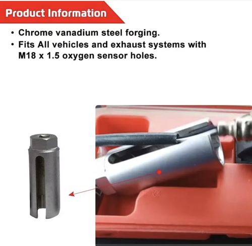 This oxygen sensor sleeve combination tool set is made of CR-V chromovanadium steel, which is both sturdy and durable. The multi-sized sleeves are compatible with the majority of vehicle models. The slot design allows for avoiding the wiring harness, enabling easy operation in narrow spaces. The entire set is stored in a portable toolbox and is an efficient assistant for auto repair and maintenance.