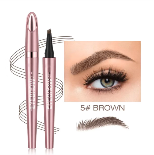 Order today and you will receive 2 boxes of waterproof, sweat-proof and non-staining synthetic liquid eyebrow pencils. They have waterproof and sweat-proof properties and can keep your makeup in place for a long time. There are 6 colors to choose from to suit different hair colors. The rose gold pen body is convenient to carry and also easy for touch-ups. Even beginners can easily create natural and unique eyebrow styles.