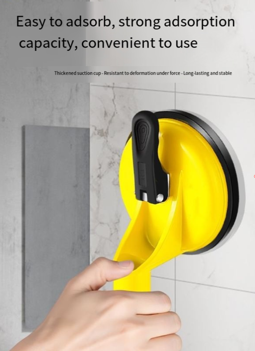 This vacuum tile suction cup is a Hercules in the decoration industry. It uses high-negative vacuum technology to suck and lock the tile instantly. The grip is so strong that it can easily lift hundreds of pounds. It will not loosen after a long time and will not fall off even if you throw it away! The high-quality sealing rubber pad fits tightly to the surface of the tile without leaving any scratches and can enhance the suction force. It can firmly bite any tile.
