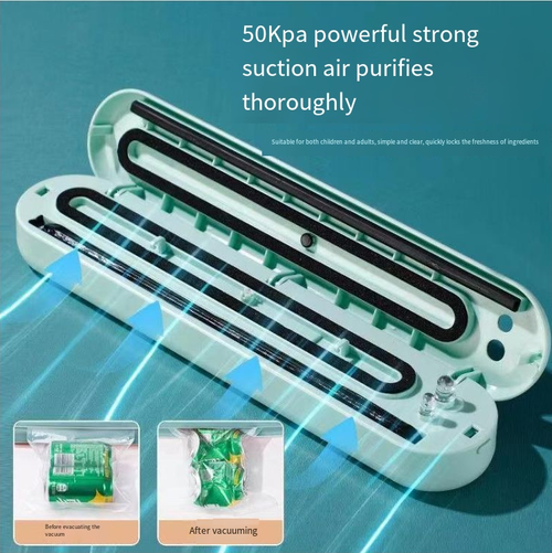 Small Household Automatic Vacuum Sealer for Food & Snack Preservation Compressor Bag Packaging-Home Appliance