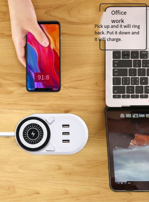 For a wireless charging socket, simply place the device that supports wireless charging on the wireless charging area of ​​the socket, and charging will start automatically, truly realizing instant charging.