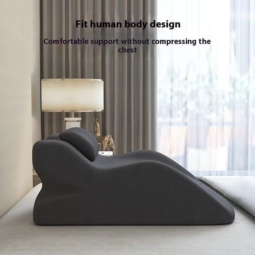 The 27° golden angle fits the body curve. The slow-rebounding memory foam provides support for the waist and hips, dispersing pressure and preventing fatigue even after prolonged use. The thickly divided design accommodates variations in height. The soft yet non-sagging skin-friendly fabric eliminates stickiness. It is easy to exert force without distraction. Finding the angle allows intimacy to shift from cooperation to enjoyment freely.