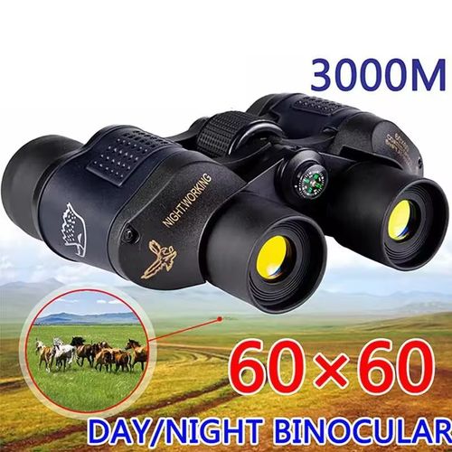 Military-grade double-barrel Red Eagle night vision binoculars, 15,000-meter outdoor Clairvoyance,military-grade 60×60 magnification rate,high-transparency coating large eyepiece,weak light night vision restores brightness and darkness. Military-grade anti-slip material, lightweight and foldable, eyepiece fine-tuning for focusing,suitable for nearsighted people to use,stretching the distant view right before your eyes.