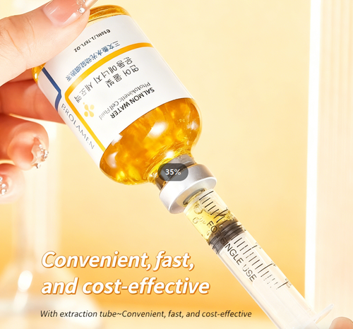 Royal Exclusive of the UK Salmon Moisture Kinetic Cell Anti-Wrinkle Serum. Order today and you'll receive 5 bottles. After applying it to your face, it will immediately melt and nourish fine lines, shrink pores, brighten tired skin, and give dry, oily or sensitive skin a fresh and moist glow instantly. It is portable and can be used for emergency skincare to stabilize your skin condition!