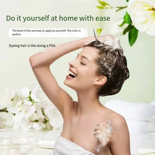 Skin-friendly plant extract bubble dye, containing 5 types of plant extracts (such as ginger, rehmannia, etc.), with a soft foam that is free of irritating odors. Suitable for sensitive scalps. For dry hair, apply it by rubbing onto the hair and covering the head with a cap for 20 minutes. After washing, it will whiten and even out the color, making the hair ends smoother and shinier. Order today and you will receive 4 boxes, totaling 40 packages. The color can be applied throughout the year.