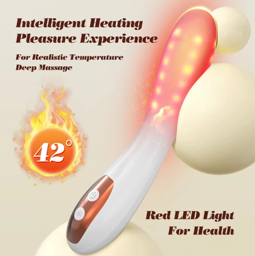 Medical-grade red light therapy vibrator for enhancing women's sexual well-being. It has an elegant appearance, featuring infrared and intelligent heating functions, which can quickly stimulate sexual desire. It has 8 quiet vibration modes to meet various needs. Multiple charging methods for easy portability. The soft silicone surface is friendly to the private parts, with the right size to stimulate sensitive areas and provide an ultimate pleasurable experience.