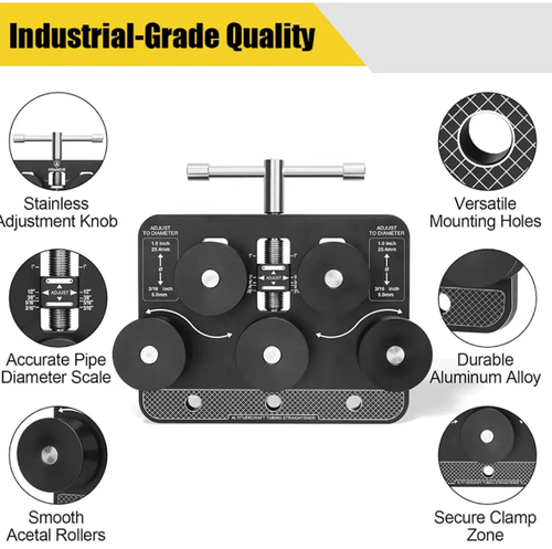 Non-destructive copper tube straightening machine. Multiple rollers work together to achieve non-destructive straightening of bent pipe materials. Compatible with various pipe diameters. Industrial-grade quality, wear-resistant and durable. Compact design for easy portability. Simple operation. Suitable for pipe processing in refrigeration, HVAC and other fields. It is a professional and efficient tool for pipe material shaping.