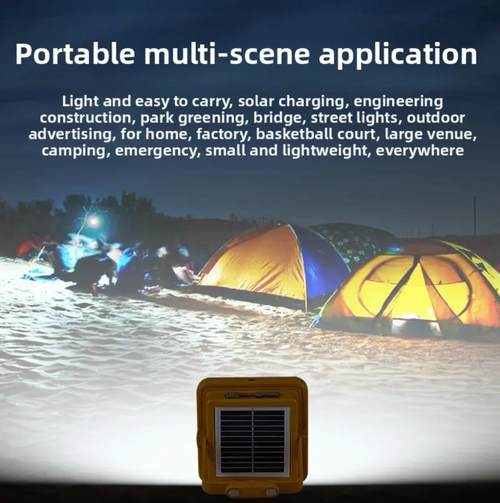 Outdoor Camping Floodlight Portable Solar Spotlight Mobile Emergency Lighting